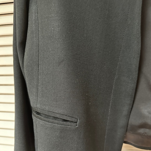 Vintage 90s Jones New York Wool Covered Button Black Jacket Small - Picture 8 of 12